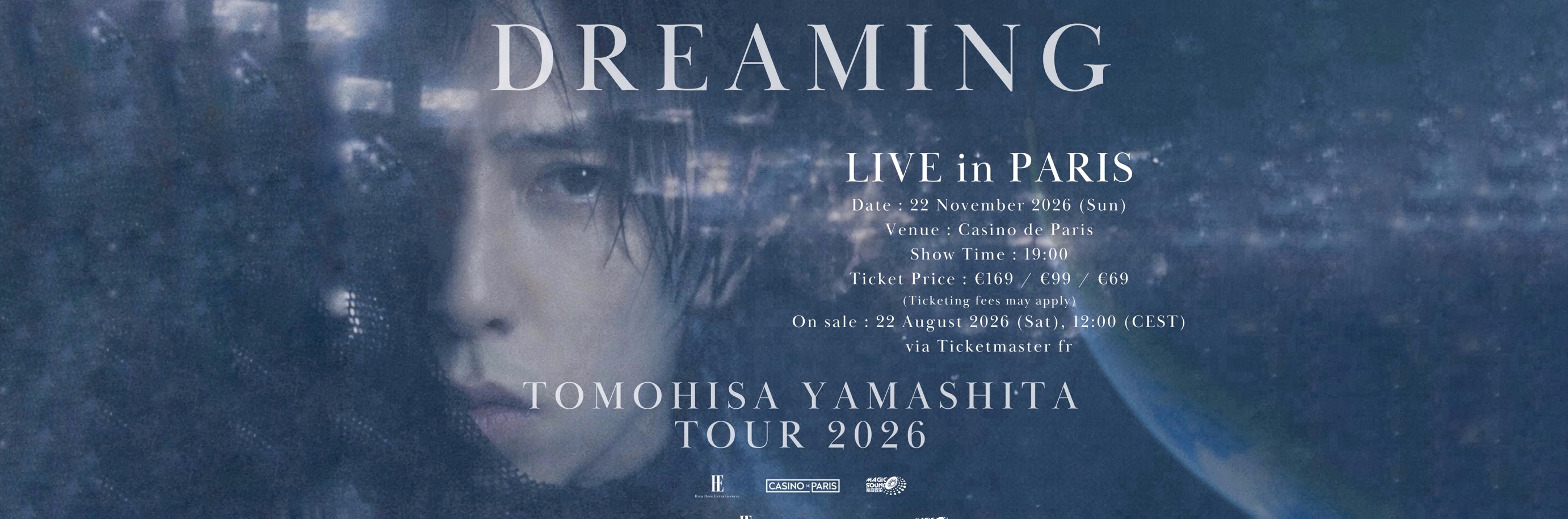 Yamashita Tomohisa - A Paris - 22 Novembre 2026 - Casino de Paris - Billetterie - Paris